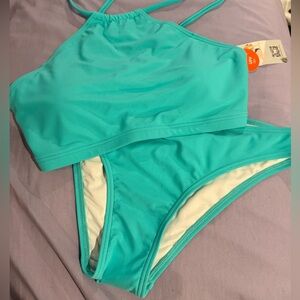 Chic Turquoise Bikini Bathing Suit Set - New